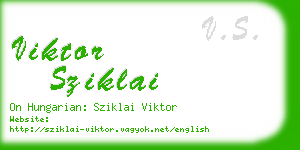 viktor sziklai business card